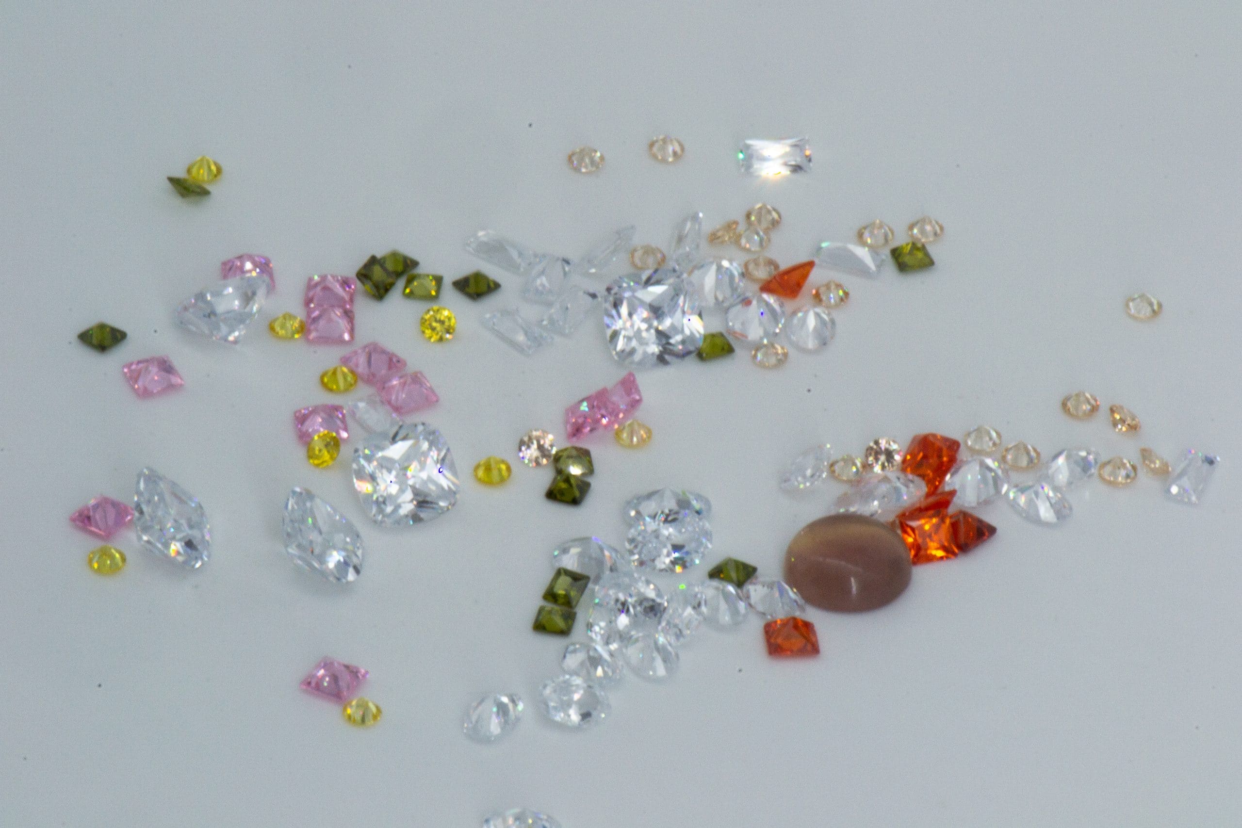 Cubic zirconia are sustainable sparkling and hardwearing gemstones