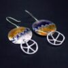 Silver Earrings with Cloisonné Enamel side