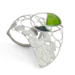 Signature Filigree and Enamel Ring white background