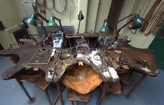 Birmingham Jewellery Museum workbench Birmingham Jewellery Museum workbench