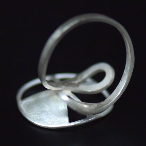 Floral Silver Ring back