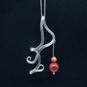 Art Nouveau Silver Bead Pendant