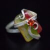 Sustainable Maltese glass & silver ring