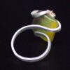 Sustainable Maltese glass & silver ring back
