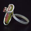 Sustainable Maltese glass & silver ring side