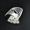 Stylish layered silver filigree wedding earrings