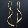 elegant gold helix earrings