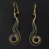 Custom Gold & Black Dangling Earrings