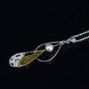 Sailing Jewellery Pendant with Filigree Sail Outline and Pearl side 1