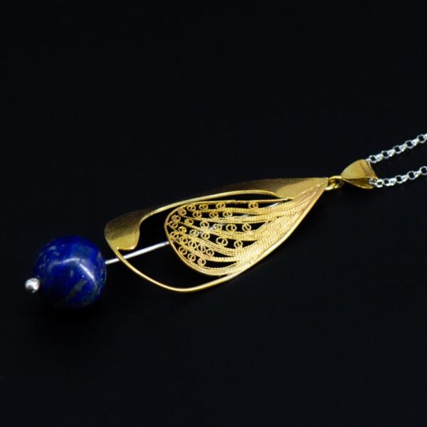 ailing jewellery largest gold pendant with lapis lazula sidei