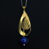 Sailing jewellery largest gold pendant with lapis lazulai