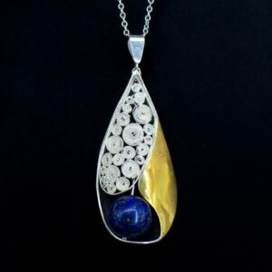 Sailing jewellery largest pendant full filigree with lapis lazulai