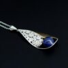 Sailing jewellery largest pendant full filigree with lapis lazulai side