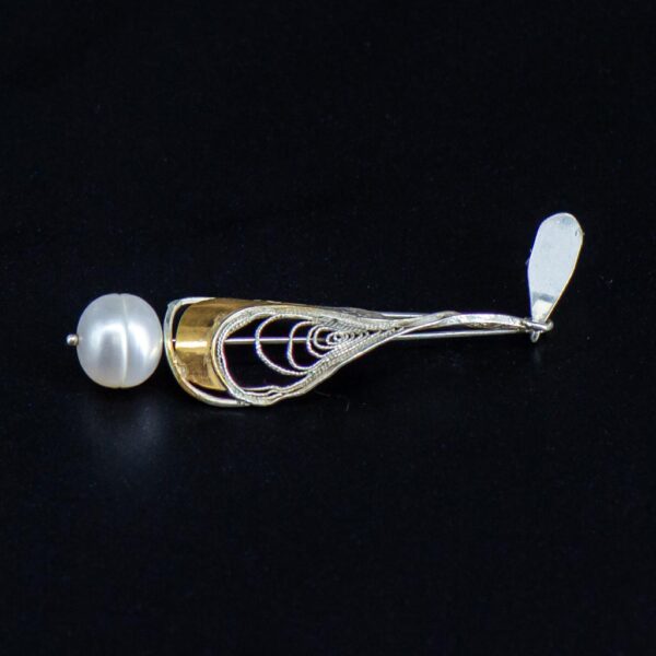 Sailing jewellery medium sail pink pearl side