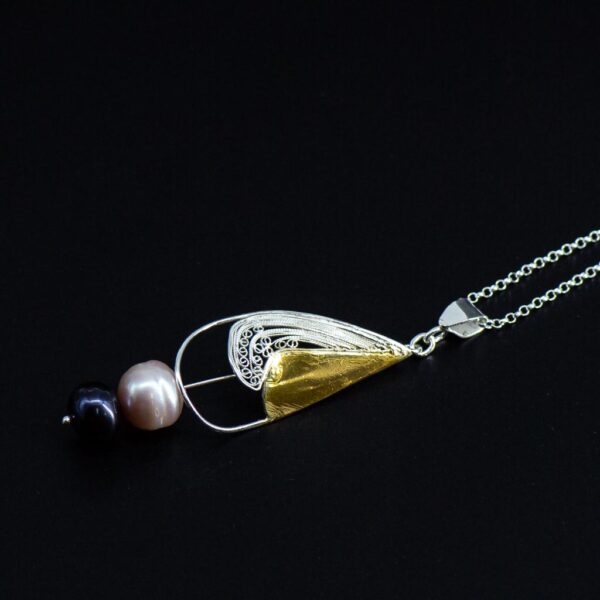 Sailing jewellery medium wind filigree pearls side 1