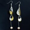 Sailing jewellery small layered dangling earrings pearl