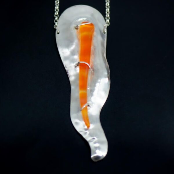 Silver & Maltese Glass Sunset Pendant